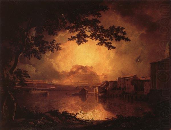 Joseph wright of derby Illumination of the Castel Sant'Angelo in Rome china oil painting image